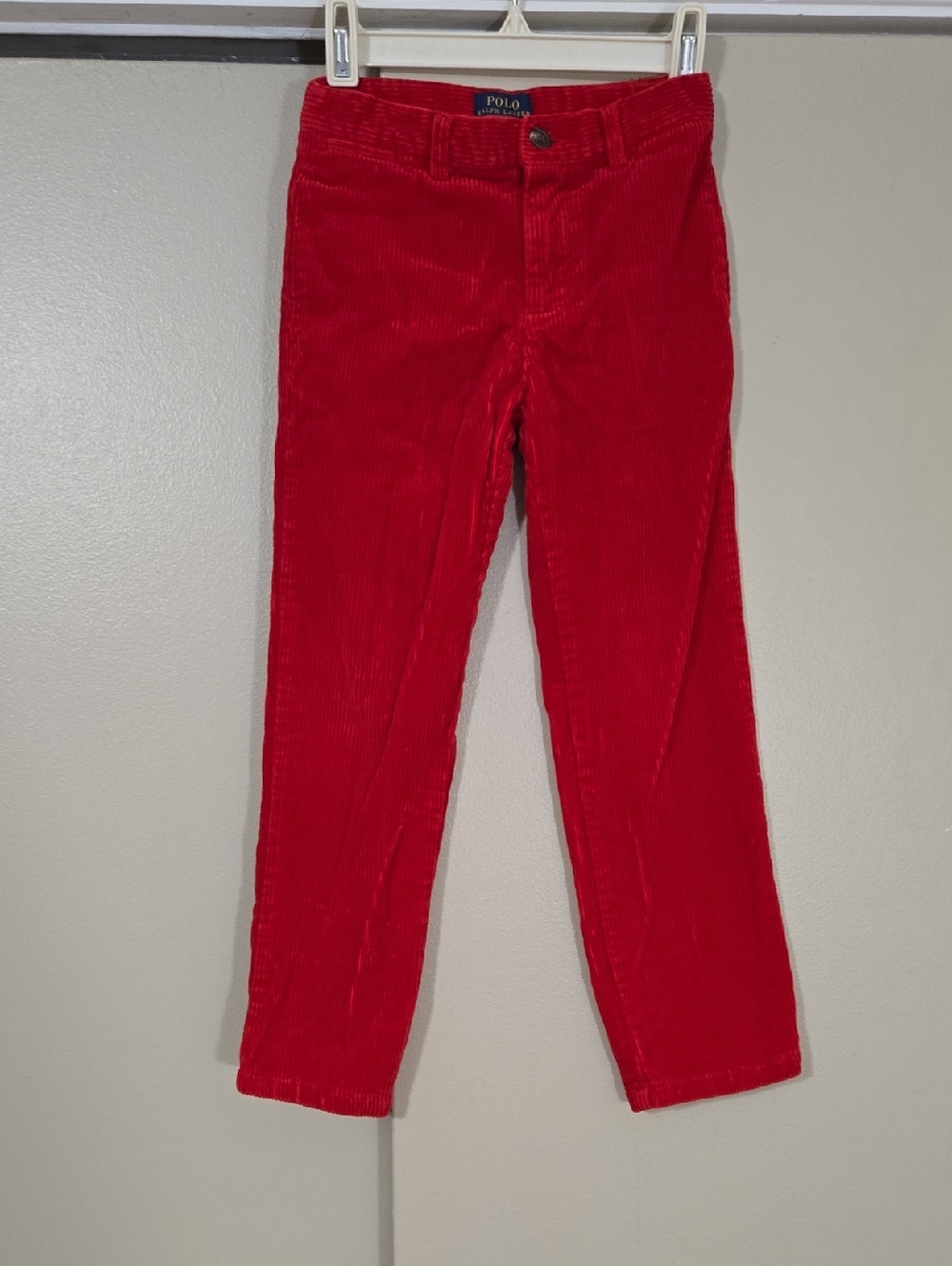 Polo by Ralph Lauren Kids Boys Bright Red Corduroy Pants Size 6